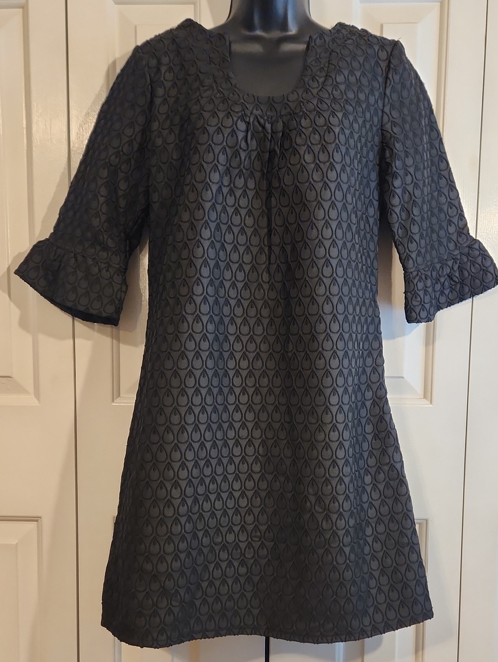 Black Textured A-Line Dress - Womens Size: S - Brand: Arueh
